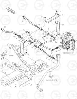 1800 MAIN PIPING - ONE WAY DX140LC, Doosan