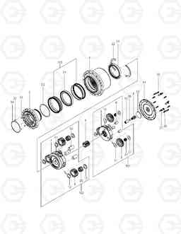 4160 TRAVEL REDUCTION GEAR DX140LC, Doosan