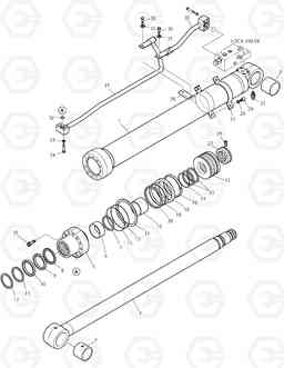 4220 BOOM CYLINDER - L.H (LOCK VALVE) DX140LC, Doosan