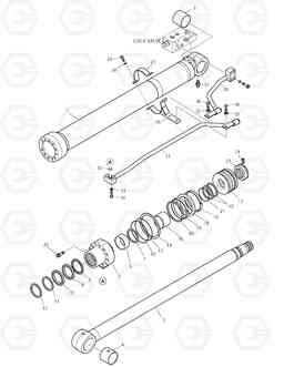 4230 BOOM CYLINDER - R.H (LOCK VALVE) DX140LC, Doosan