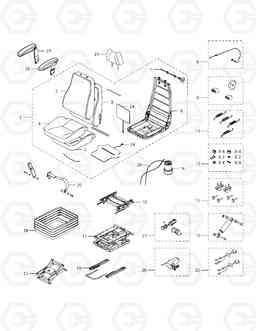 6110 SEAT - HEATER DX140LC, Doosan