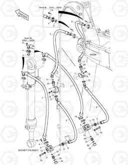 6640 ARM PIPING - CLAMSHELL(ARM 3.0m) DX140LC, Doosan