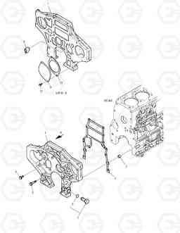 012 TIMING GEAR CASE DX160LC, Doosan