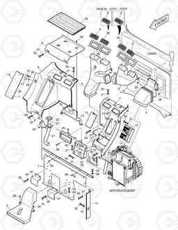1450 HEATER COVER DX160LC, Doosan