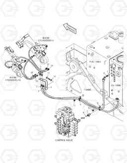 1820 LOCK VALVE PIPING - BOOM DX160LC, Doosan