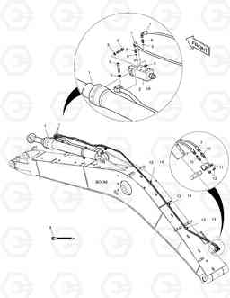 3190 ARM PIPING - LOCK VALVE DX160LC, Doosan