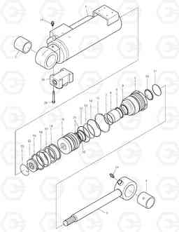 4280 DOZER CYLINDER - L.H DX160LC, Doosan