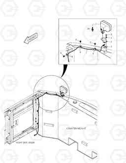 6240 WORKING LAMP - REAR DX160LC, Doosan