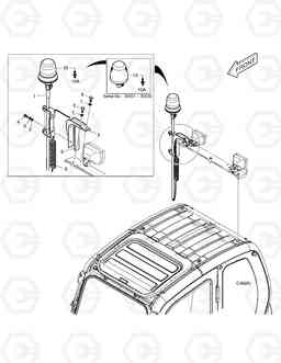 6270 ROTATING BEACON(TELESCOPIC) WITH LAMP DX160LC, Doosan