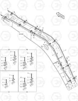 6510 BOOM PIPING - BOOM 4.6m(ROTATING) DX160LC, Doosan