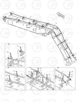 6840 ARTI BOOM PIPING - ROTATING DX160LC, Doosan