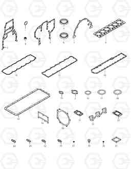 040 OVERHAUL GASKET KIT - ALL DX180LC, Doosan