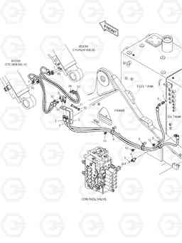 1760 LOCK VALVE PIPING - BOOM DX180LC, Doosan