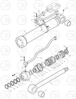 4230 BOOM CYLINDER - R.H (LOCK VALVE) DX180LC, Doosan