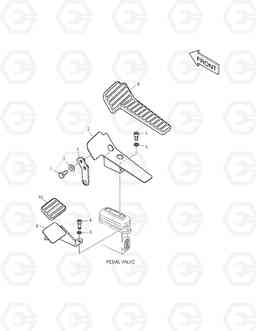 6470 PEDAL - ROTATING OR ARTI DX180LC, Doosan