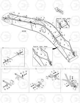 6480 BOOM PIPING - ROTATING(BOOM 5.2m) DX180LC, Doosan