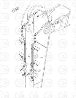 6660 ARM PIPING - ARM 2.2m(ROTATING) DX180LC, Doosan