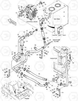 1240 OIL COOLER PIPING(2) DX255LC, Doosan