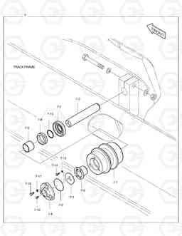 2140 UPPER ROLLER DX255LC, Doosan