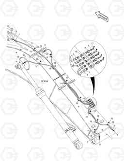 3140 LUBRICATION PIPING - BOOM DX255LC, Doosan