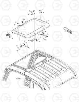 6200 SUN ROOF COVER DX255LC, Doosan