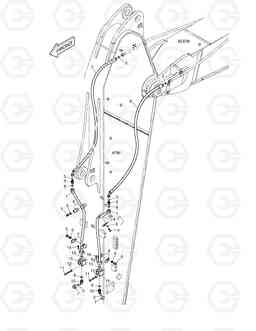 6740 ARM PIPING - ARM 3.5m(ROTATING) DX255LC, Doosan