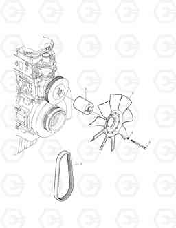 025 COOLING FAN DX140W/DX160W, Doosan