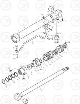 4420 BOOM CYLINDER - L.H.(ARTI BOOM) DX140W/DX160W, Doosan