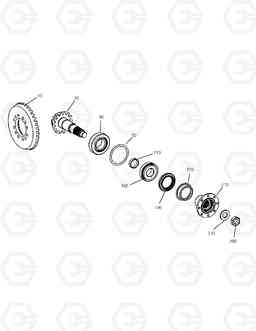 4550 INPUT - FRONT AXLE DX140W/DX160W, Doosan