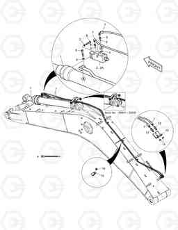 6570 ARM LOCK VALVE PIPING - BOOM 4.6m DX140W/DX160W, Doosan