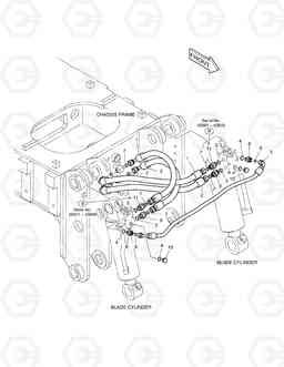 6760 FRONT DOZER PIPING DX140W/DX160W, Doosan