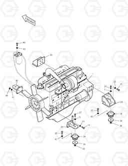 1110 ENGINE MOUNTING SOLAR 150LC-V, Doosan