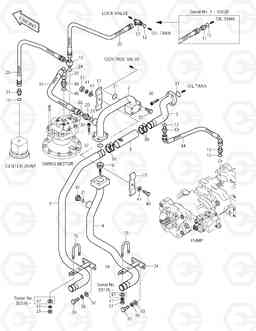 1220 OIL COOLER PIPING (2) SOLAR 150LC-V, Doosan