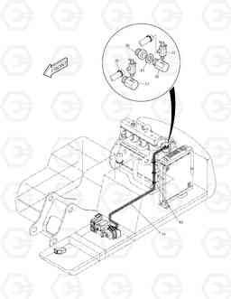 1730 HEATER PIPING SOLAR 150LC-V, Doosan