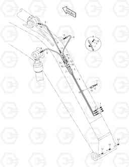 6170 LUBRICATION PIPING-BOOM 5.6m SOLAR 150LC-V, Doosan