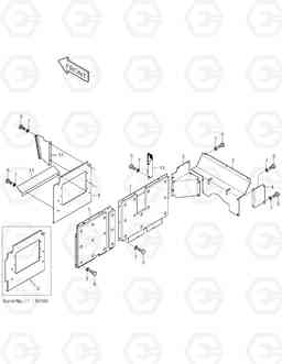 1570 BAFFLE ASS'Y SOLAR 290LC-V, Doosan