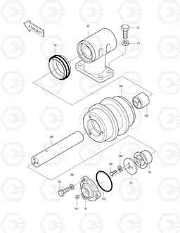 2141 UPPER ROLLER SOLAR 290LC-V, Doosan