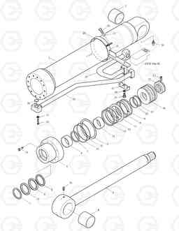 4232 BOOM CYLINDER-R.H SOLAR 290LC-V, Doosan