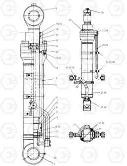 4250 BUCKET CYLINDER SOLAR 290LC-V, Doosan