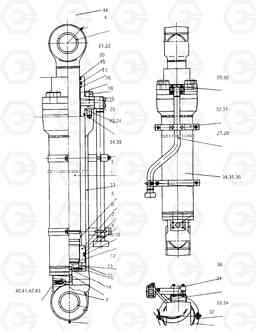 4260 ARM CYLINDER-2.5m ARM SOLAR 290LC-V, Doosan