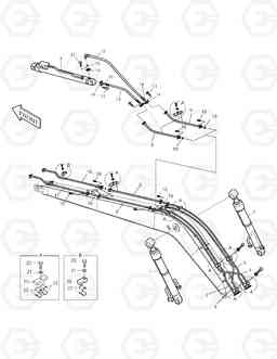 6391 BOOM PIPING 10m & LOCK VALVE(1) SOLAR 290LC-V, Doosan