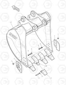 6470 BUCKET-0.97㎥ - SIDE PIN SOLAR 290LC-V, Doosan