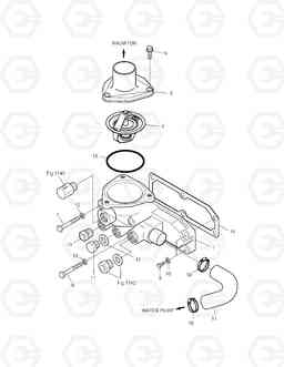 011 THERMOSTAT SOLAR 220LC-V, Doosan