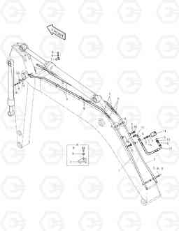 3150 ONE & TWO WAY PIPING-BOOM 5.7m PIPING SOLAR 220LC-V, Doosan