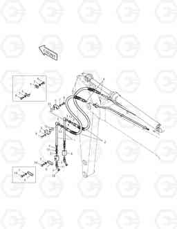 3160 ONE & TWO WAY PIPING-ARM 2.9m PIPING SOLAR 220LC-V, Doosan