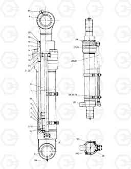 4240 BUCKET CYLINDER SOLAR 220LC-V, Doosan