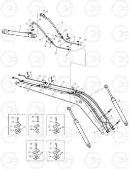 6350 FRONT PIPING (boom8.5m+arm6.2m) SOLAR 220LC-V, Doosan