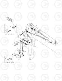 6490 ONE WAY/TWO WAY PIPING-ARM 2.4m PIPING SOLAR 220LC-V, Doosan