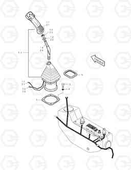 6570 JOYSTICK 5 SWITCHS SOLAR 220LC-V, Doosan