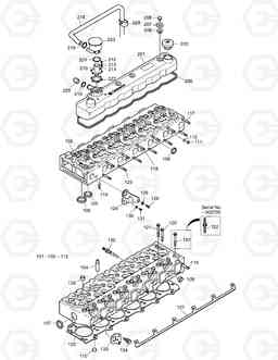 005 CYLINDER HEAD SOLAR 130LC-V, Doosan